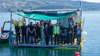 Sapanca Gölü'nde su alma hatları dalgıçlar ile temizleniyor