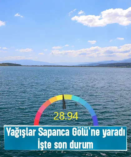 Sapanca Gölü'nden azda olsa sevindiren gelişme