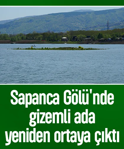 Sapanca Gölü'nde gizemli ada yeniden ortaya çıktı