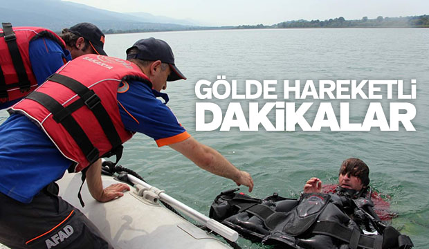 Sapanca Gölü'nde hareketli dakikalar