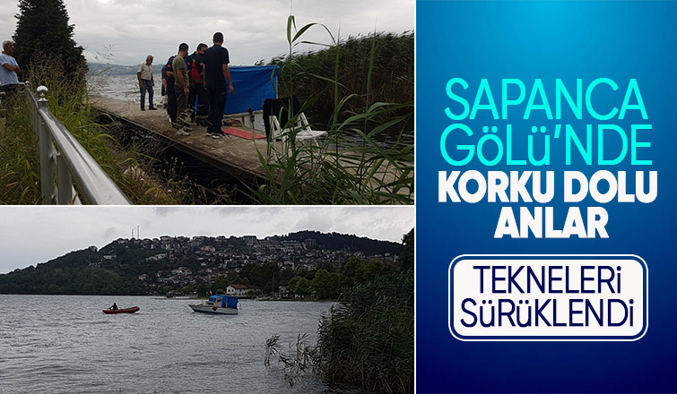 Sapanca Gölü’nde teknede mahsur kalan 3 kişi kurtarıldı