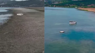 Sapanca Gölü’nde yüz güldüren değişim fotoğraflara yansıdı