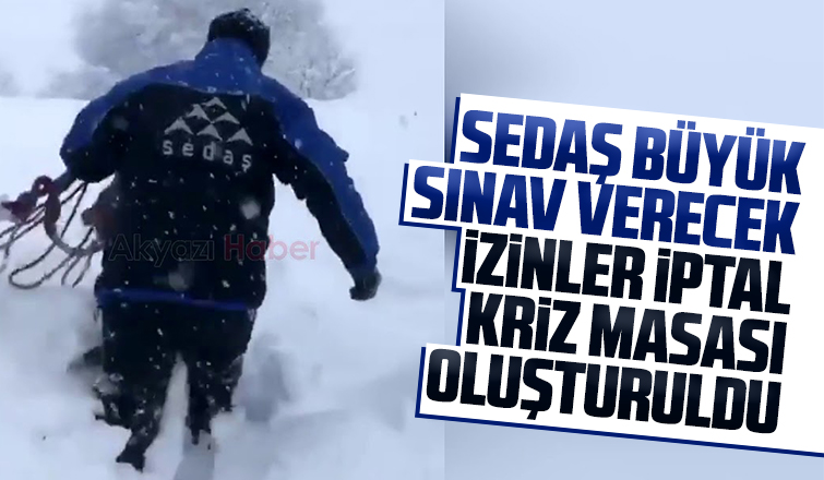 SEDAŞ'da kar alarmı tüm izinler iptal