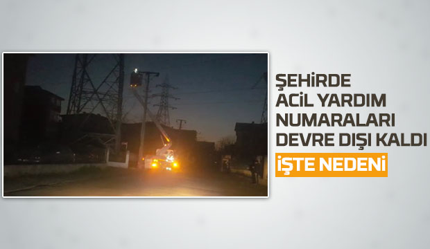 Şehirde acil yardım numaraları devre dışı kaldı