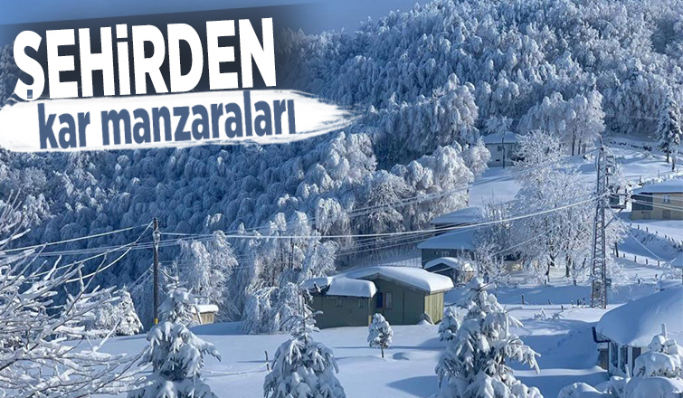 Şehirden kar fotoğrafları