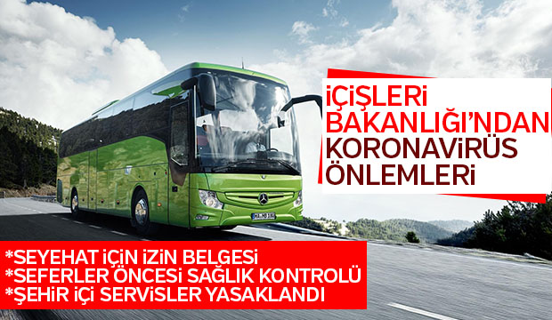 Şehirler arası otobüs seferlerine koronavirüs kısıtlaması