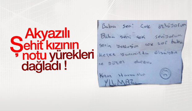 Şehit Kızının Mesajı Yürekleri Dağladı