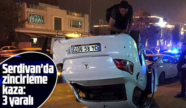 Serdivanda zincirleme kaza 3 yaralı