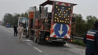 Şerit çizme makinesinin kazanı patladı