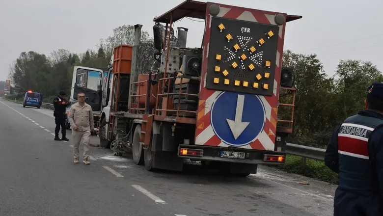 Şerit çizme makinesinin kazanı patladı