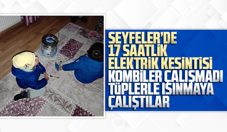 Seyfeler'de 17 saatlik elektrik kesintisi, soğukta kaldılar