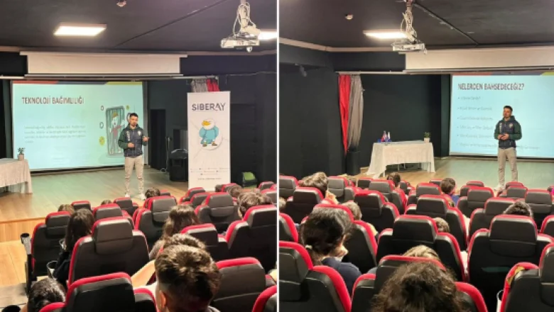 Siber polisten öğrencilere bilgilendirme