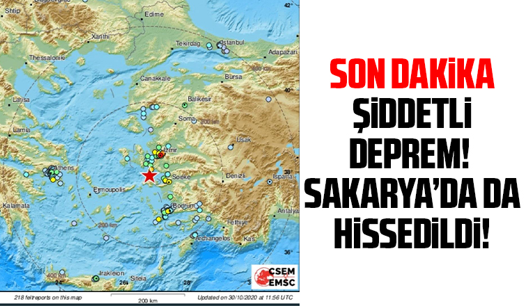Şiddetli deprem, Sakarya'da da hissedildi