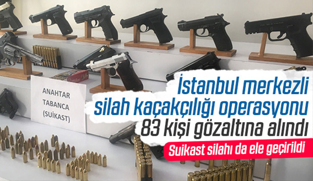 Silah kaçakçılığı operasyonu 83 gözaltı