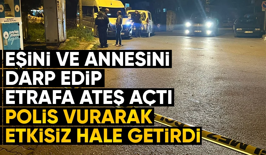 Silahlı saldırgan paniği, polis bacağından vurup etkisiz hale getirdi