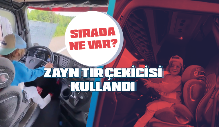 4 yaşındaki Zayn tırı oyuncak gibi kullandı