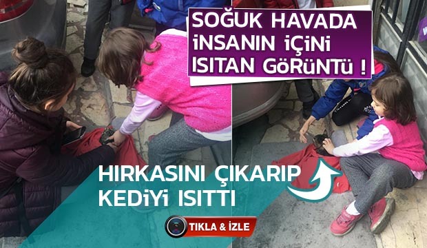 Soğuk havada insanın içini ısıtan görüntü