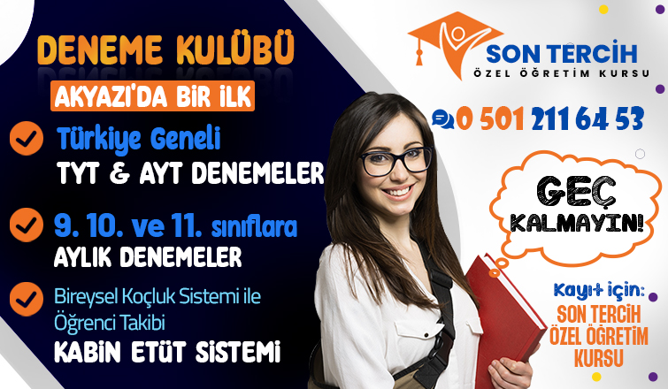 Son Tercih Özel Öğretim Kursu Akyazı'ya ilkleri yaşatmaya devam ediyor.