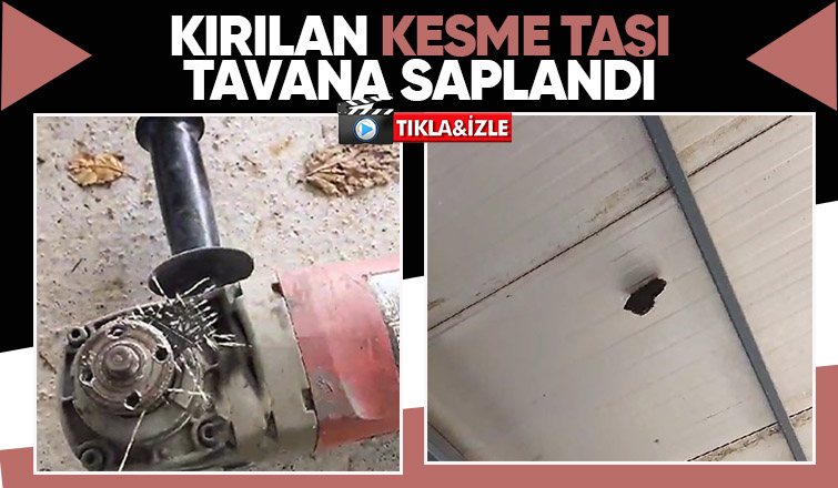 Spiral taşı tavandaki saca saplandı