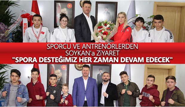 Sporcu ve antrenörlerden Soykana ziyaret