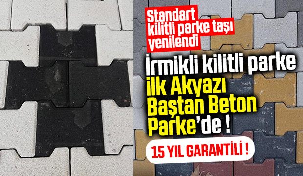 Standart kilitli parke taşı yenilendi 
