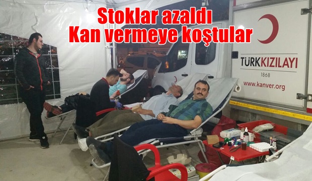 Stoklar azaldı Kızılay kan bağışı düzenledi