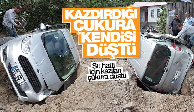 Su hattı için kazılan çukura düştü
