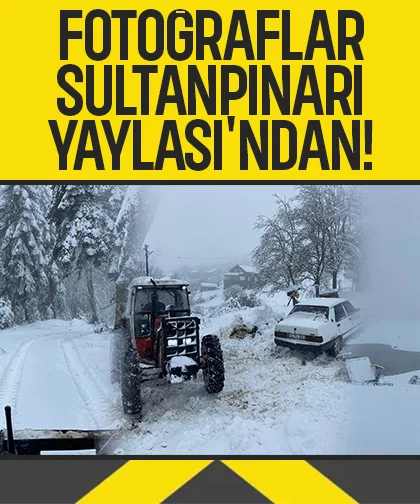 Sultanpınarı Yaylası'nda kışı aratmayan manzara