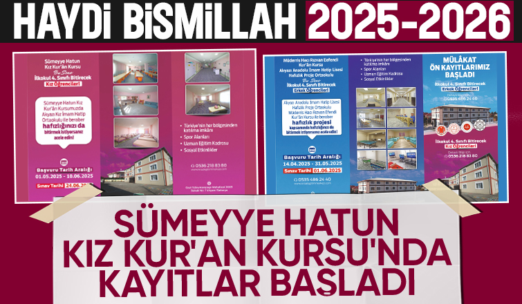 Sümeyye Hatun Kız Kur'an Kursu'nda kayıtlar başladı