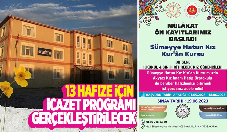 Sümeyye Hatun Kız Kur'ân Kursu'ndan İcazet Programı