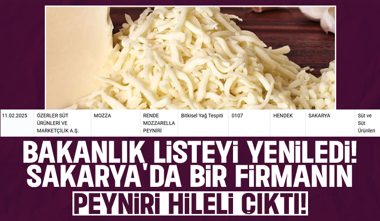 Tağşiş listesi güncellendi O firmanın peynirinde bitkisel yağ çıktı