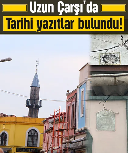 Tarihi Uzun Çarşı'da resorasyon  tarihi yazıtları ortaya çıkardı