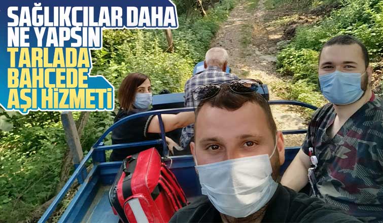 Tarlada bahçede aşı hizmeti