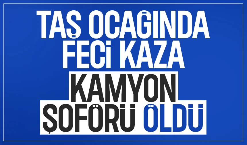 Taş ocağında kaza; Sürücü öldü