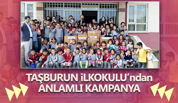 Taşburun ilkokulu öğrencilerinden anlamlı kampanya