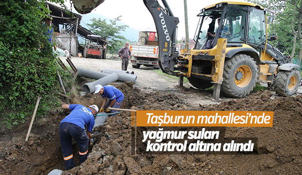 TAŞBURUN MAHALLESİNDE YAĞMUR SUYU HATTI ÇALIŞMALARI