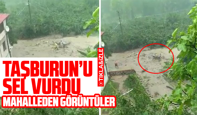 Taşburun'u sel vurdu