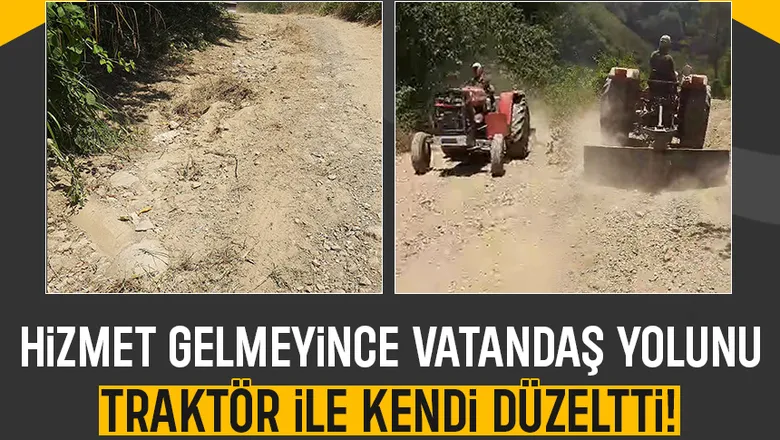 Taşyatak'ta vatandaş kendi yolunu kendi düzeltti