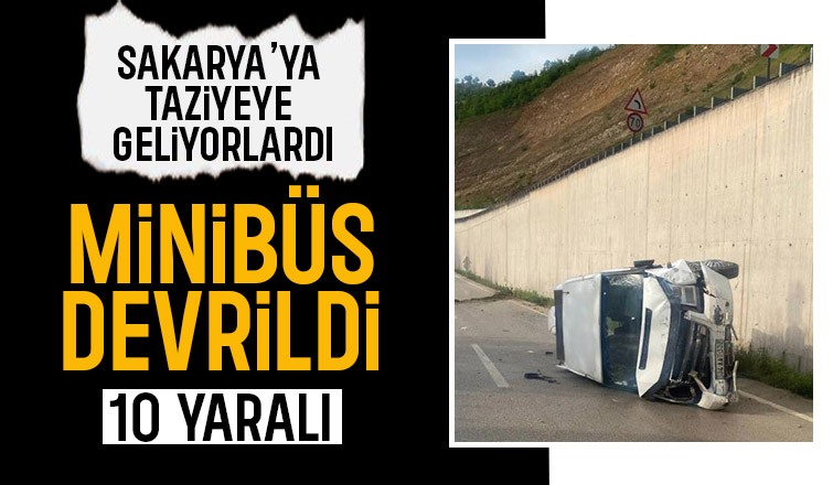 Taziye yolunda kaza 10 yaralı