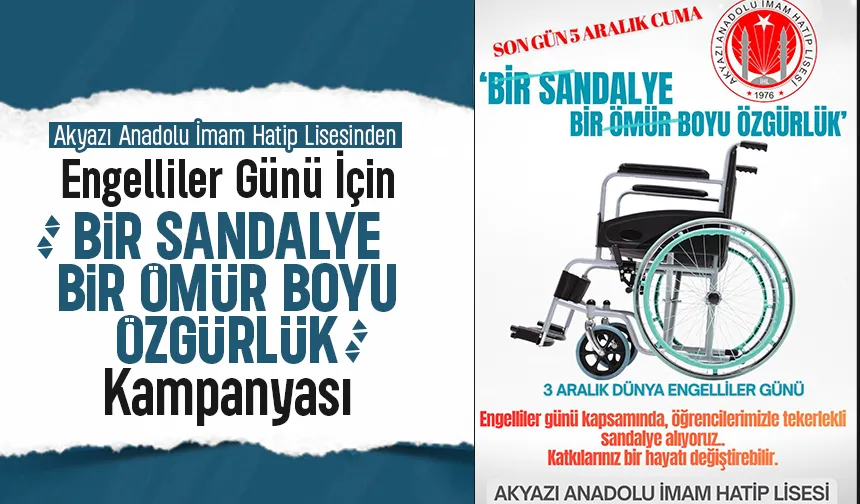 Tekerlekli Sandalye Kampanyası İçin Destek Çağrısı