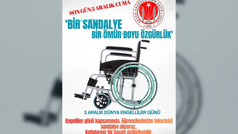 Tekerlekli Sandalye Kampanyası İçin Destek Çağrısı