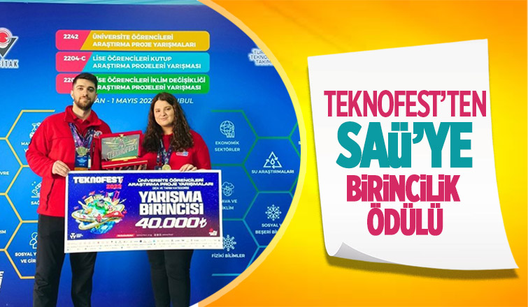 Teknofest'te SAÜ birincilik ödülü aldı