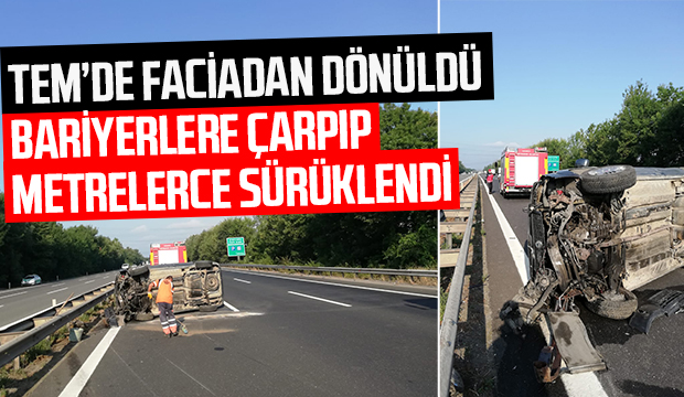 TEM'de metrelerce sürüklendi