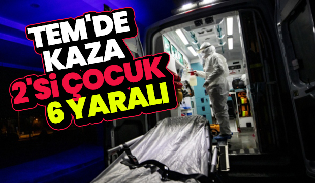 TEM Otoyolu Akyazı kesiminde kaza: 6 yaralı