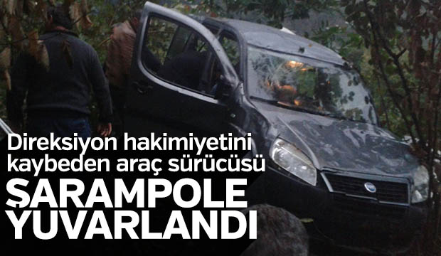 Ticari Araç Şarampole Yuvarlandı