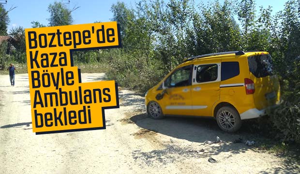 Ticari taksi kaza yaptı: 1 yaralı