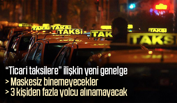 Ticari taksilerle ilgili yeni genelge