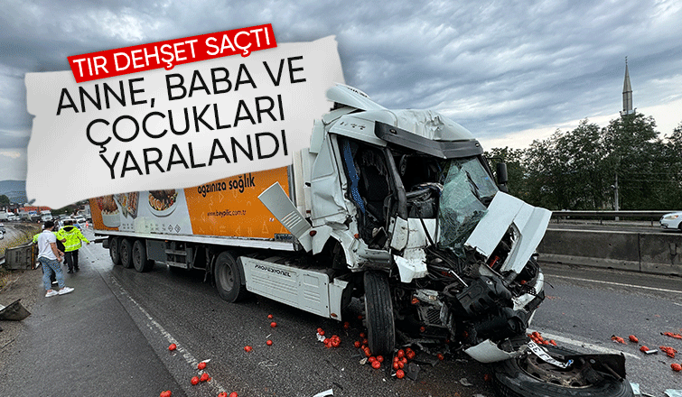 Tır içerisinde sıkışan anne ile çocuğunu itfaiye kurtardı