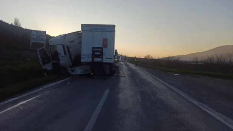 Tır kazası: 1 yaralı