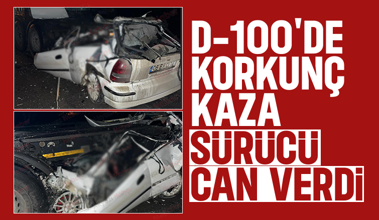 Tırın altına giren otomobilde feci şekilde öldü